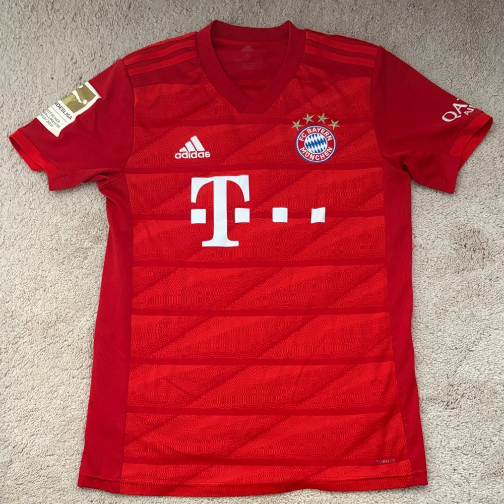 Adidas Kids Red Soccer Jersey with White Accents